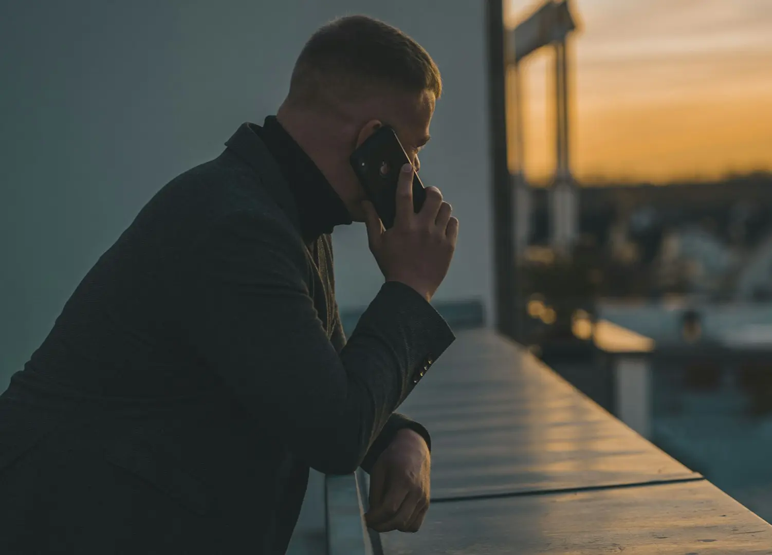 man speaking on phone call