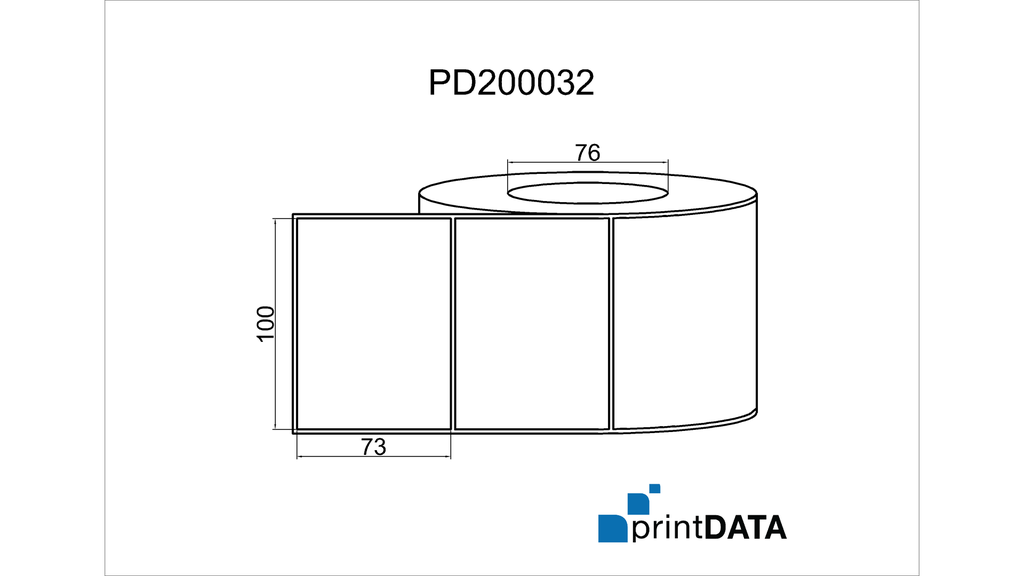 Blank Thermal Direct Labels; 100mm x 73mm