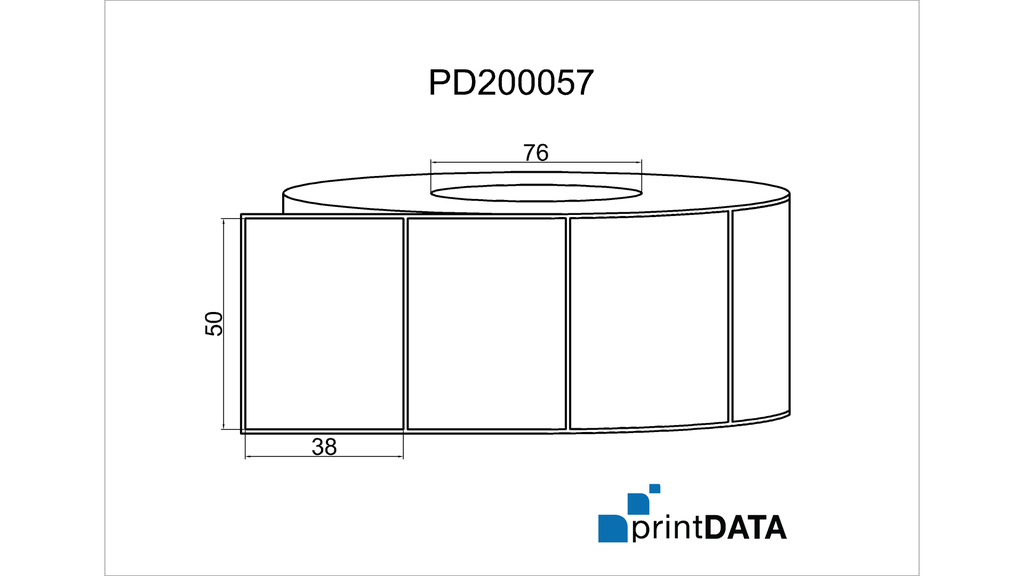 Blank Thermal Direct Labels; 50mm x 38mm