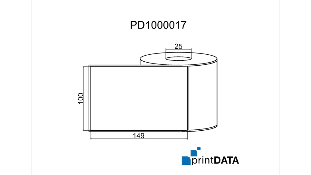 Thermal Transfer Synthetic Perforated Labels; 100mm x 149mm