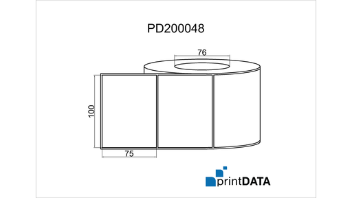 [PD200048] Blank Thermal Direct Removable Labels; 100mm x 75mm